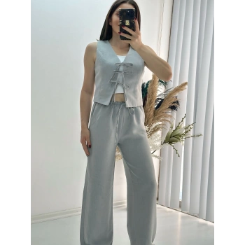 Bağlamalı Tensel Takım Gri