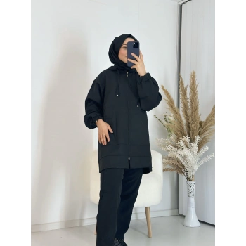 Fermuarlı İkili Takım Siyah