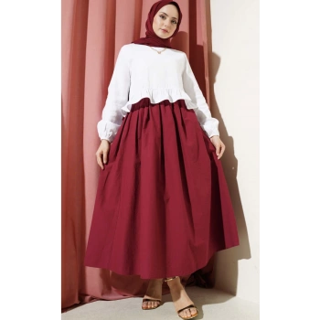 Fırfırlı Müslin Bluz Beyaz