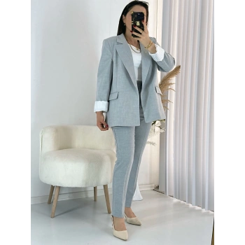 Gri Premium Ceket Pantolon Takım