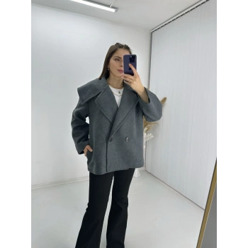 Massi Kısa Kaşe Kaban - Antrasit