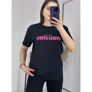 Mıu Siyah Oversize Tshirt