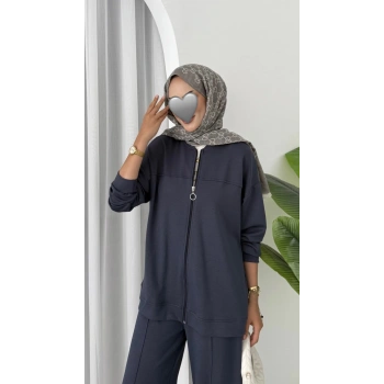 Oysho muadil fermuarlı takım gri