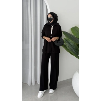 Oysho muadil fermuarlı takım siyah