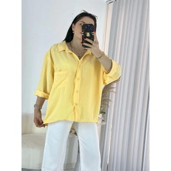 Sarı Ayrobin Salaş Gömlek