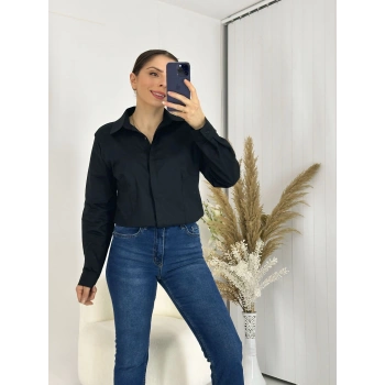 Siyah Kadın Gömlek