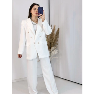 Beyaz Blazer Ceket Takım