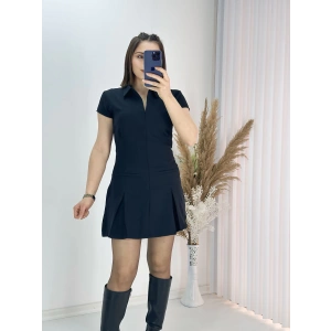 Fermuarlı Mini Elbise