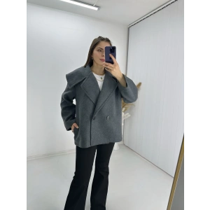 Massi Kısa Kaşe Kaban - Antrasit