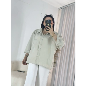 Mint Yeşili Ayrobin Salaş Gömlek