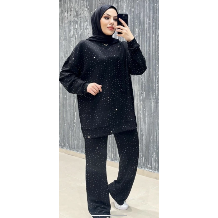 Oysho taşlı takım siyah