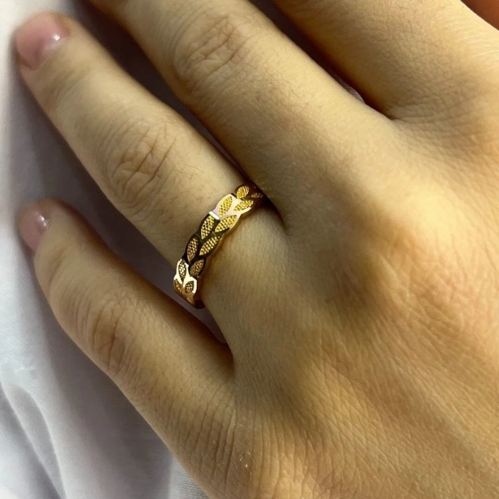 14 AYAR ALTIN ÇİFTLİ BAŞAK YÜZÜK