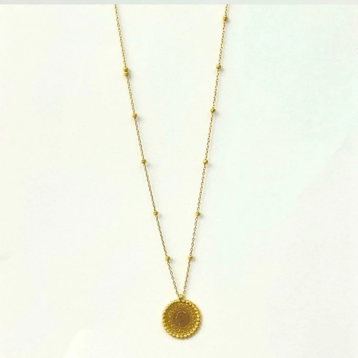 14 Ayar Altın Dorika Çeyrek Altın Kolye