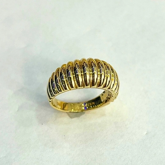 14 Ayar Altın Geniş Meridyen Yüzük