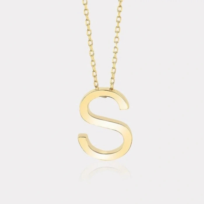 14 Ayar Altın Harf Kolye