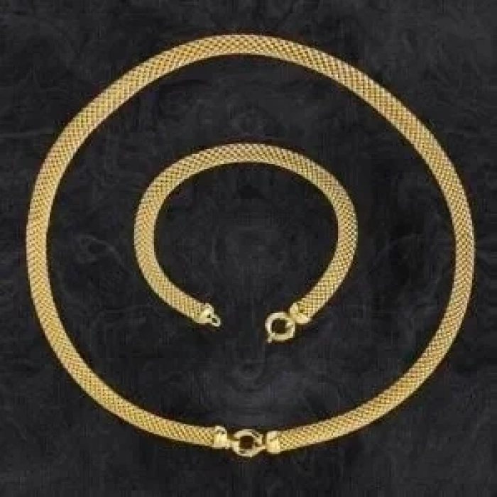 14 Ayar Altın Jessica Örgü Set Takımı