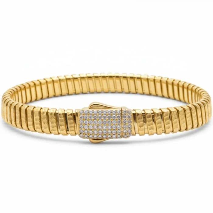 14 Ayar Altın Kelepçe Bilezik