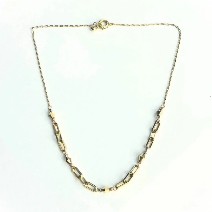 14 Ayar Altın Küp Dorika Zincir