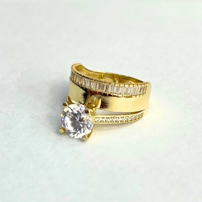 14 Ayar Altın Mini Baget Klasik Tektaşlı Alyans