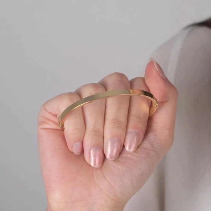 14 Ayar Altın Sade Kelepçe