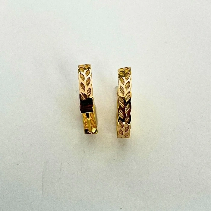 14 Ayar Altın Sarı Başak Küpe