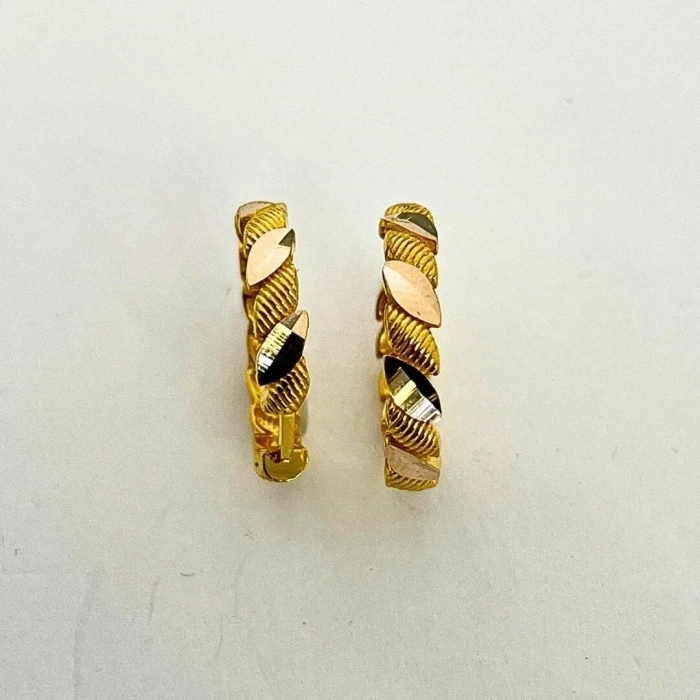 14 Ayar Altın Sarı Burma Küpe