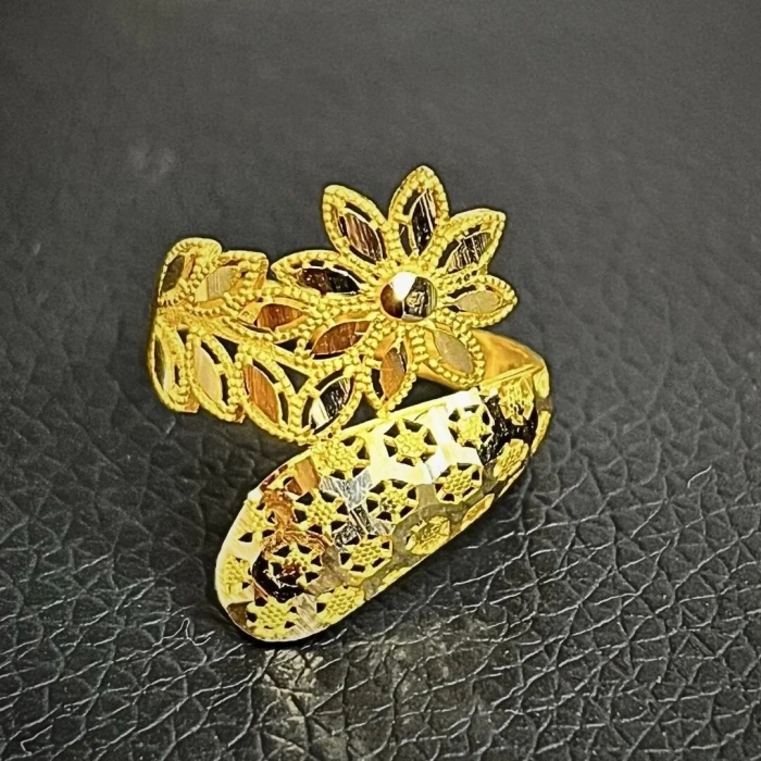 14 Ayar Altın Sarı Çiftli Yüzük