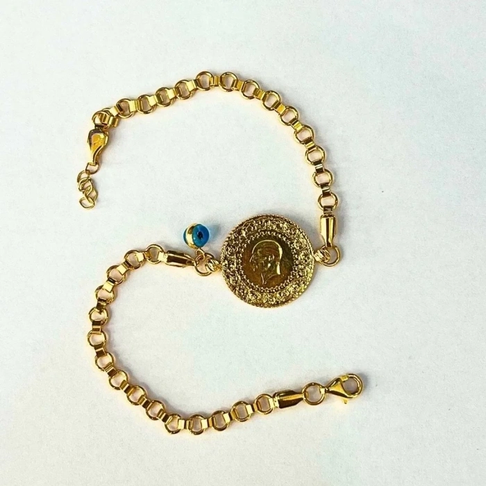 14 Ayar Ezme Çeyrekli Bileklik