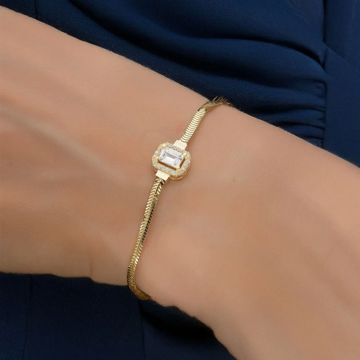 Altın Baget Balıksırtı Bileklik