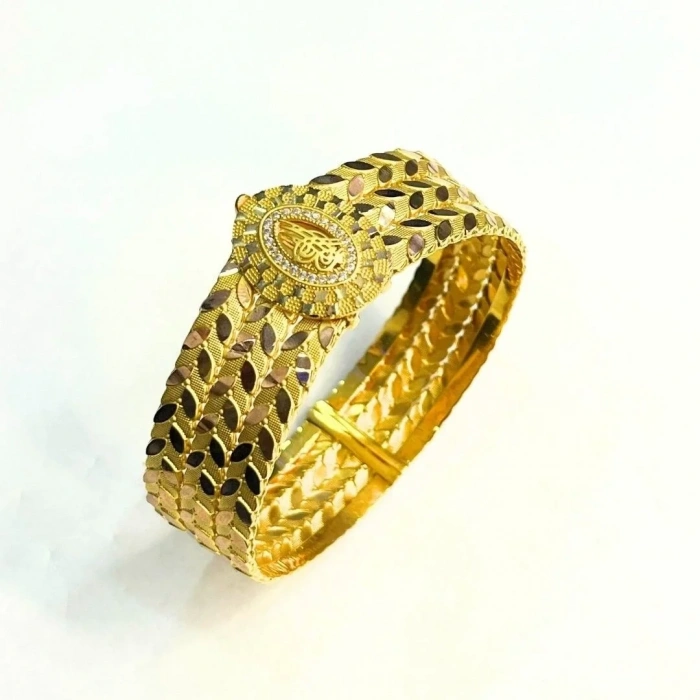 Sarı Altın 6 Sıra Pullu Tuğra Kelepçe