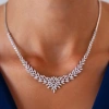 14 Ayar Altın Beyaz Yaprak Motif Set Takımı