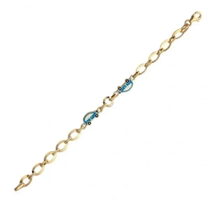 14 Ayar Altın Araba Motifli Çocuk Künyesi