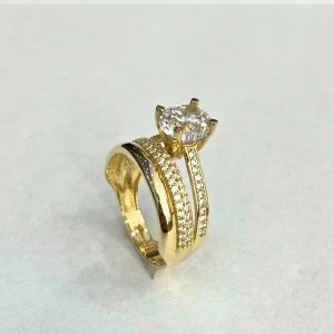 14 Ayar Altın Mini Klasik Tektaşlı Alyans