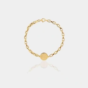 14 Ayar Altın Plakalı Çocuk Bilekliği