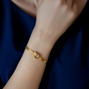 Altın 3 Sıra Trabzon Hasırı Bileklik