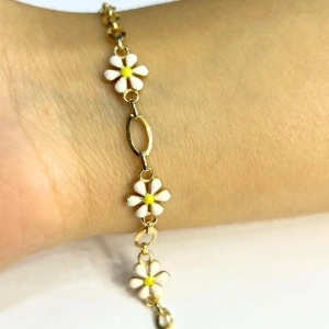 Altın Papatya Çocuk Bileklik