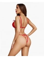 Morliva Özel Bölgesi Açık Göğüs Detaylı Kırmızı Fantezi Body