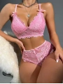 Pembe Dantelli Fantezi Bralet Sütyen Takımı