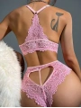 Pembe Dantelli Fantezi Bralet Sütyen Takımı