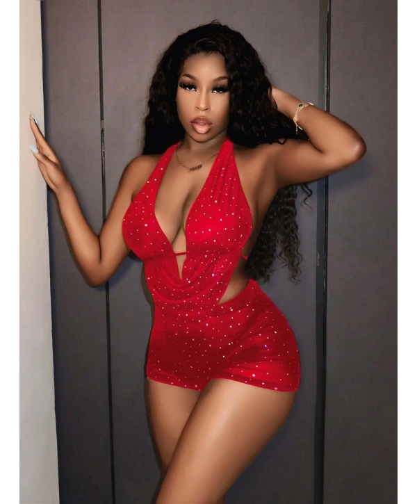 Siyah Fantezi Elbise Parlak 6670