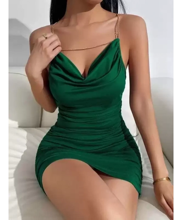 Zincirli Mini Elbise