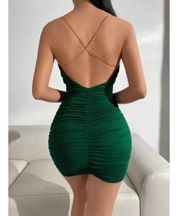 Zincirli Mini Elbise