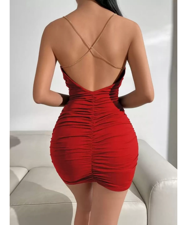 Zincirli Mini Elbise